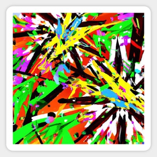 Abstract bright colourful background made from shattered triangles Sticker